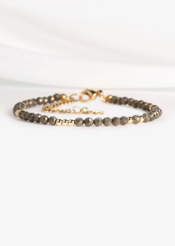 Fearlessly Fortunate Pyrite Bracelet