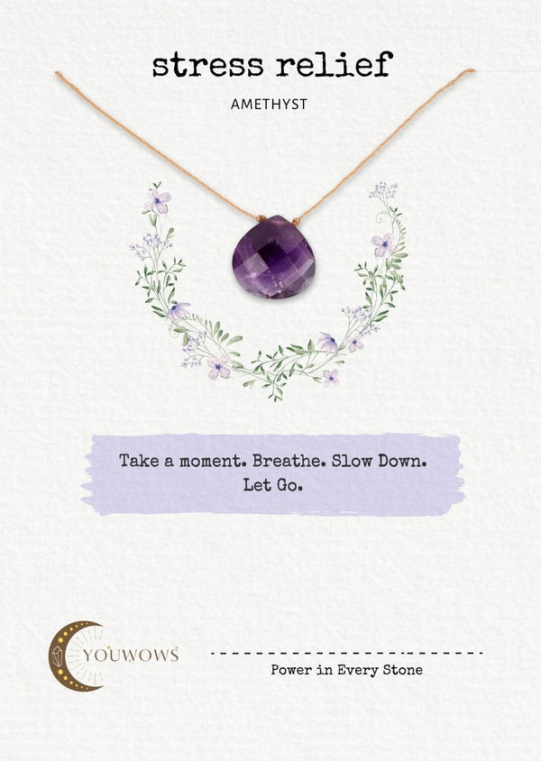 Amethyst Enlightenment Necklace For Stress Relief