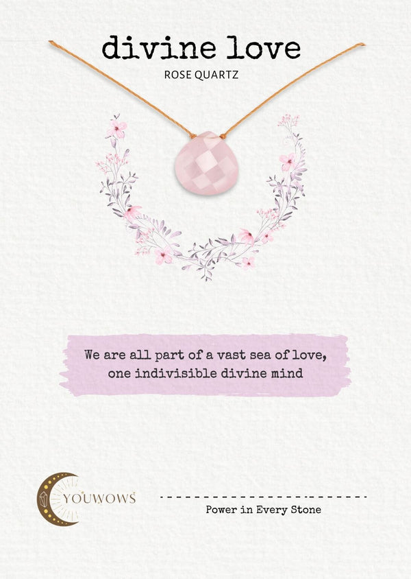 Rose Quartz Enlightenment Necklace For Divine Love