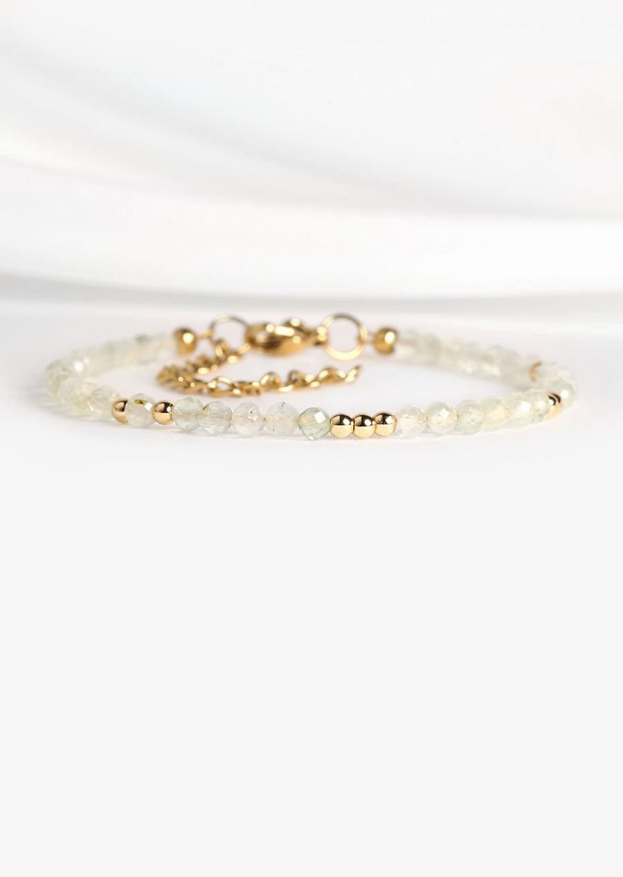 Peace & Love Prehnite Bracelet