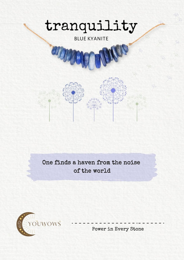 Kyanite Seed Necklace For Tranquility