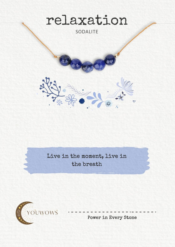 Sodalite Natural Necklace For Relaxation
