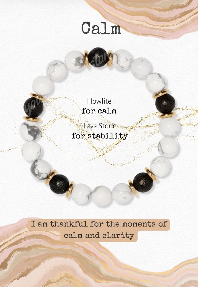Howlite & Lava Stone Bracelet