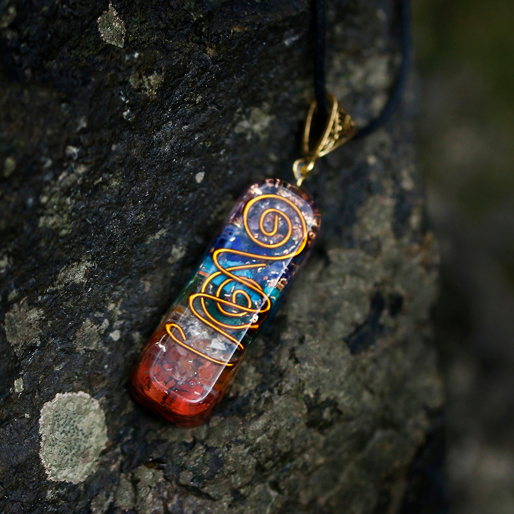 7 CHAKRAS ORGONITE NECKLACE