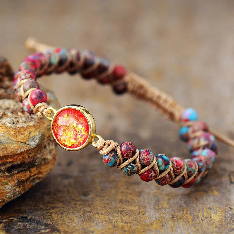Drop Of Moonlight Opal Braided Bracelets