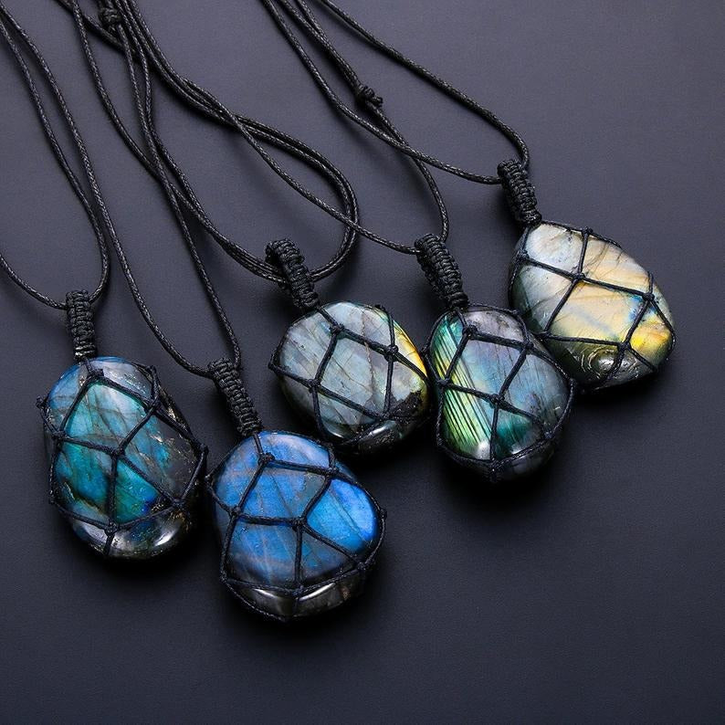 Dragons Heart Labradorite Necklace - youwows
