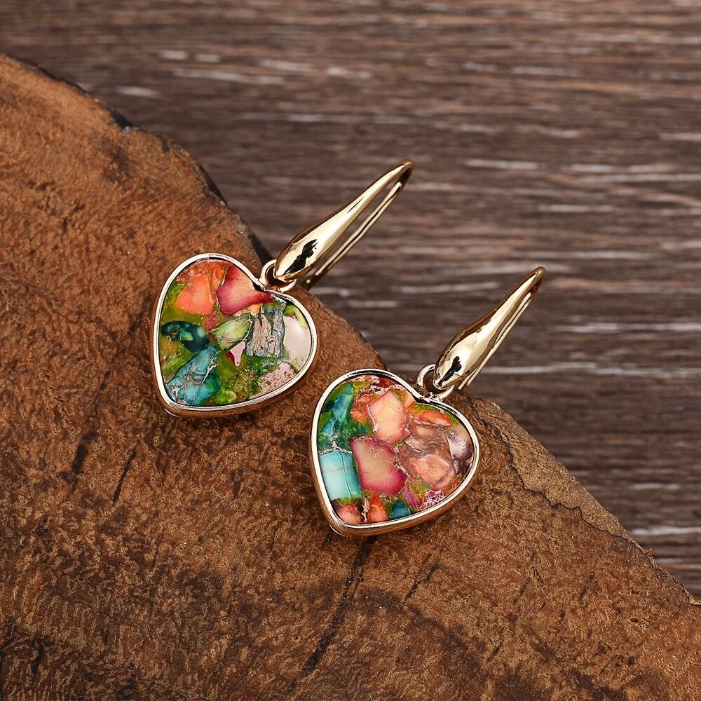 Colorful Life Jasper Dangle Earrings