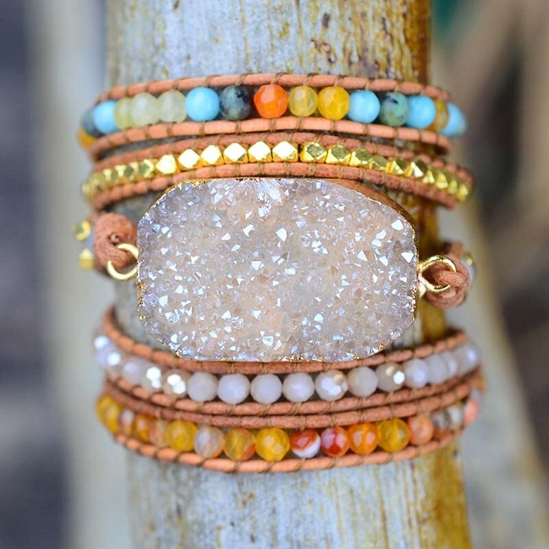 Vintage Druzy Shine Bracelet - youwows