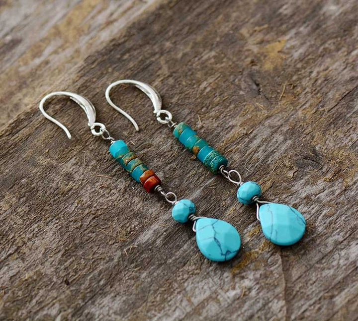 Handmade Turquoise Blue Ocean Earrings - youwows