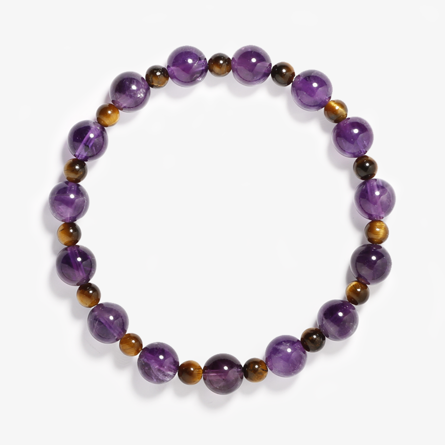 Amethyst & Tiger's Eye Bracelet
