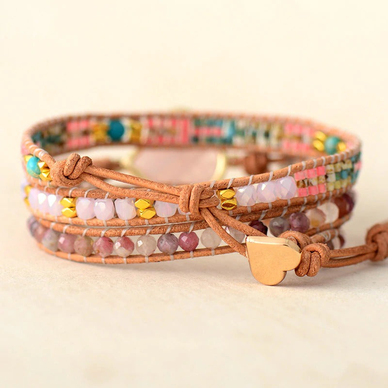 Tender Love Rose Quartz Wrap Bracelet