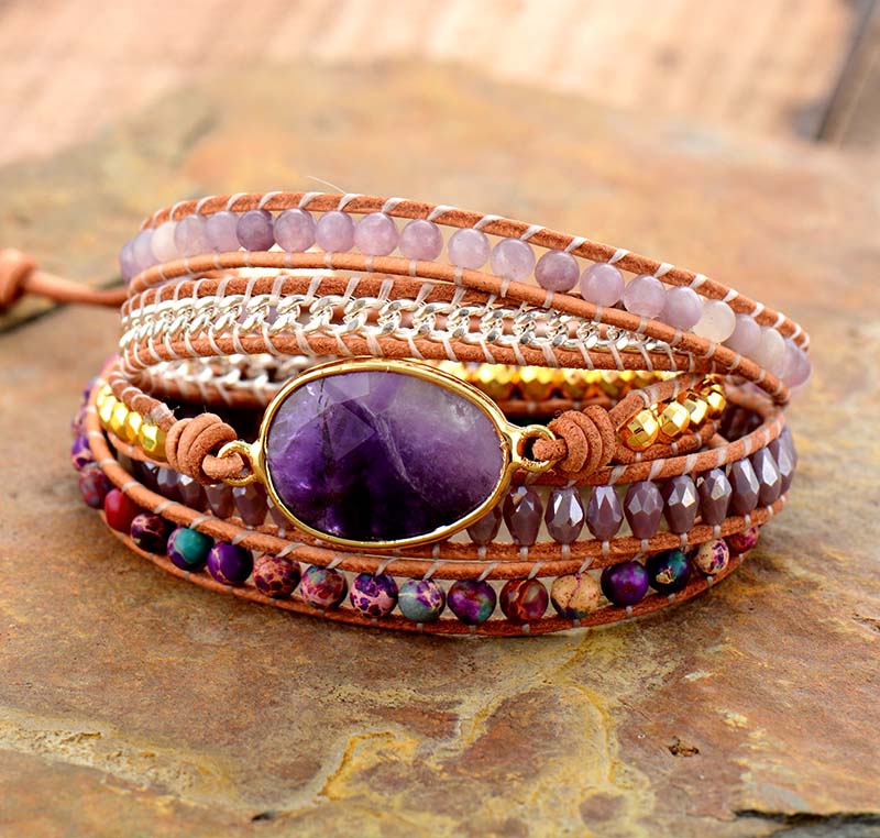 Avenue Of Stars Jasper Wrap Bracelet