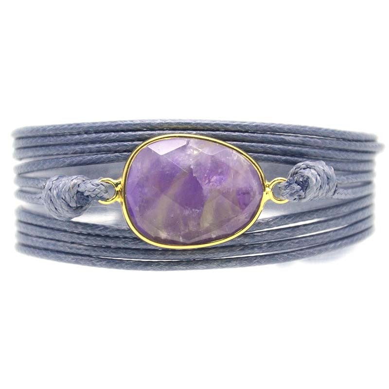 Inner Peace Amethyst Wrap Bracelet - youwows