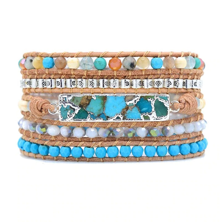 Ocean Turquoise Wrap Bracelet - youwows