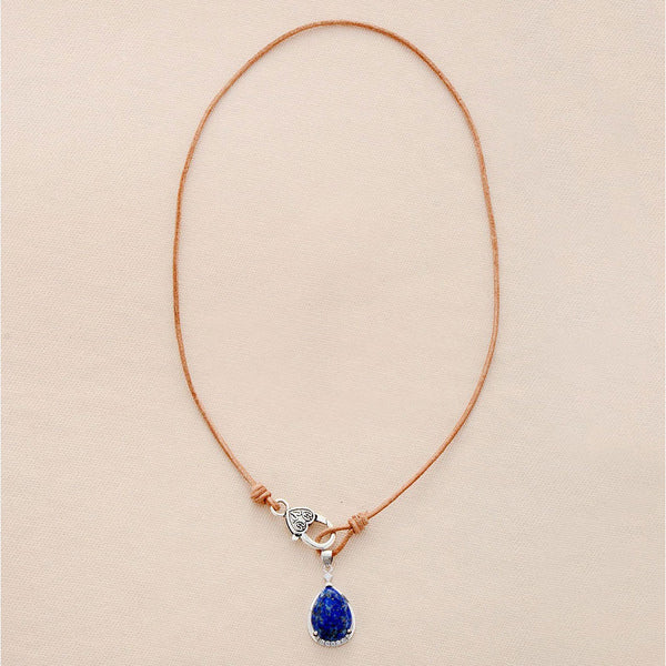 Lapis Lazuli Teardrop Choker Necklace
