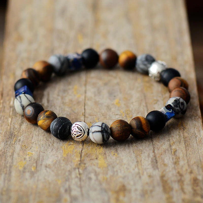 Natural Tiger Eye Lucky Bead Bracelet - youwows