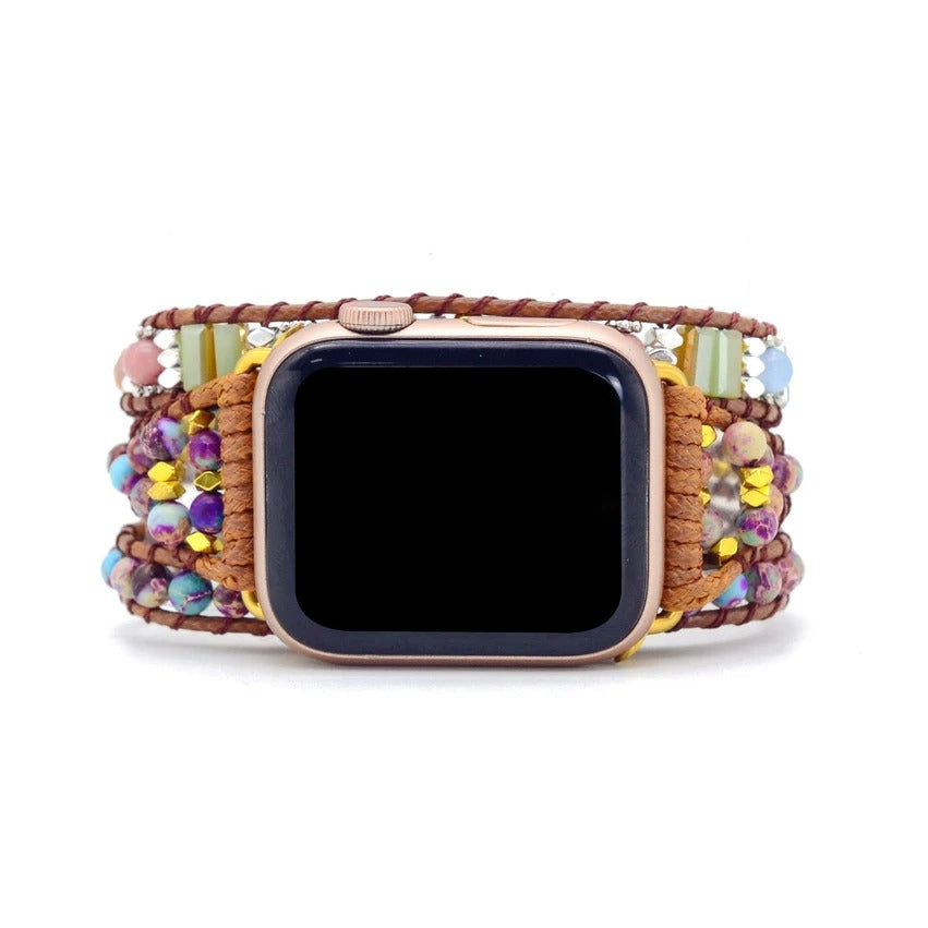 Intense Imperial Jasper Heart  Apple Watch Strap