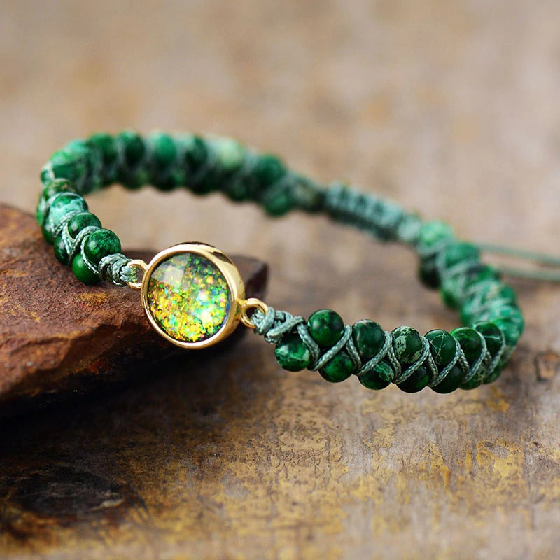 Drop Of Moonlight Opal Braided Bracelets